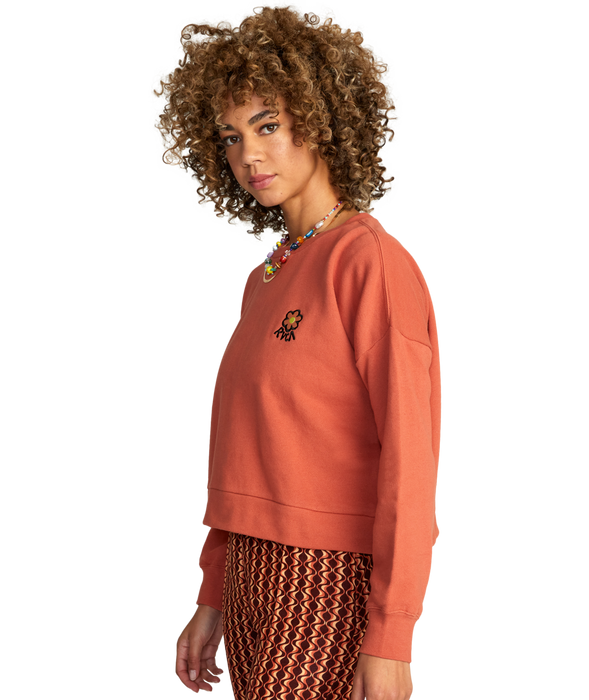 RVCA Vibe Fleece Sweatshirt-Cinnamon