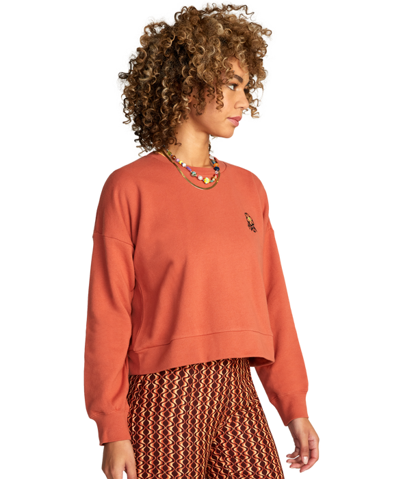 RVCA Vibe Fleece Sweatshirt-Cinnamon