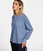 RVCA PTC Stolen L/S Tee-Blue Slate