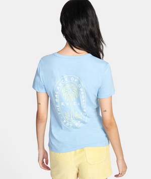 RVCA Palm Seal Tee-Ace Blue— Alternate View