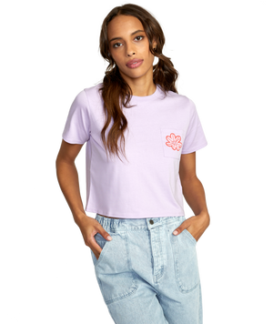RVCA Happy Daisy Tee-Lavender