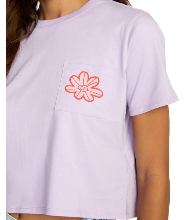 RVCA Happy Daisy Tee-Lavender