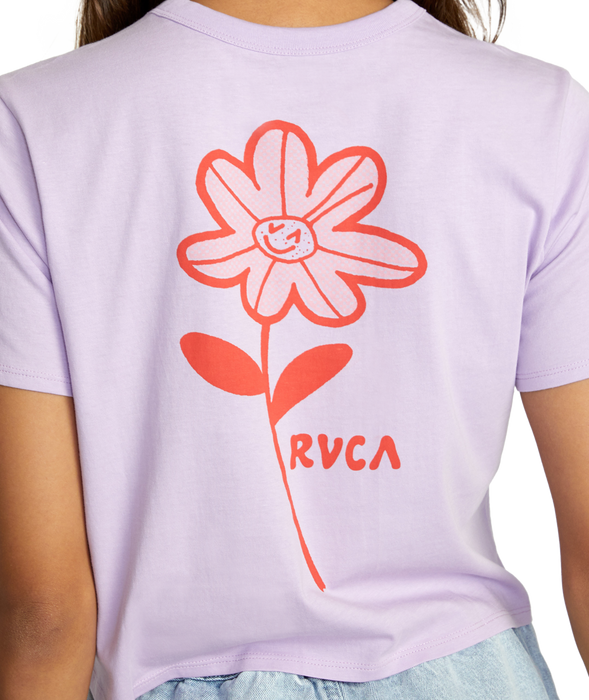 RVCA Happy Daisy Tee-Lavender