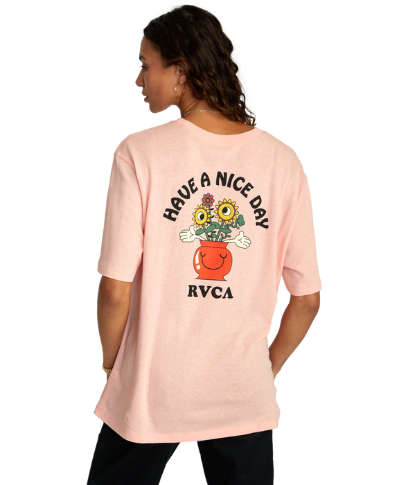 RVCA Nice Day Tee-Coral