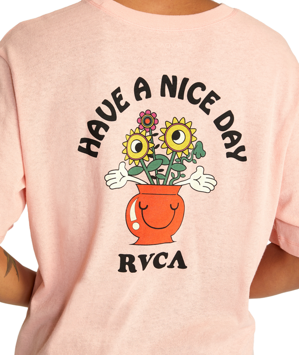 RVCA Nice Day Tee-Coral