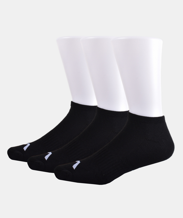 RVCA 3 Pack VA Sport Logo Super No Show Socks-Black