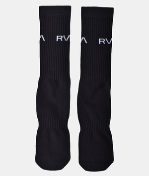 RVCA 2 Pack Basic Logo Crew Socks-Black— Alternate View
