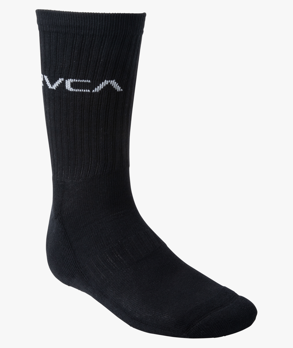 RVCA 2 Pack Basic Logo Crew Socks-Black