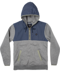 RVCA Oak Fleece Anorak Jacket-Heather Grey