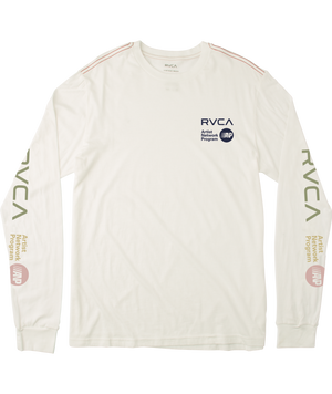 RVCA ANP L/S Tee-Antique White