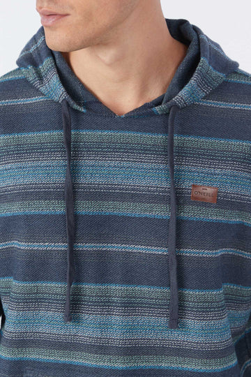 O'Neill Bavaro Stripe Pullover Sweatshirt-Navy