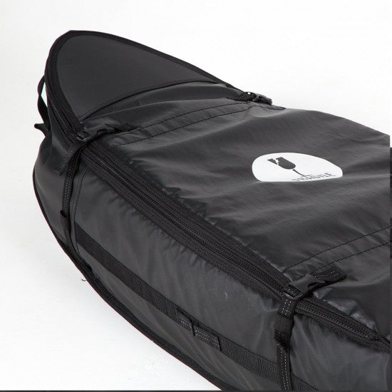 FCS Travel 3 Wheelie Fun Board Bag-Black/Grey-7'6"