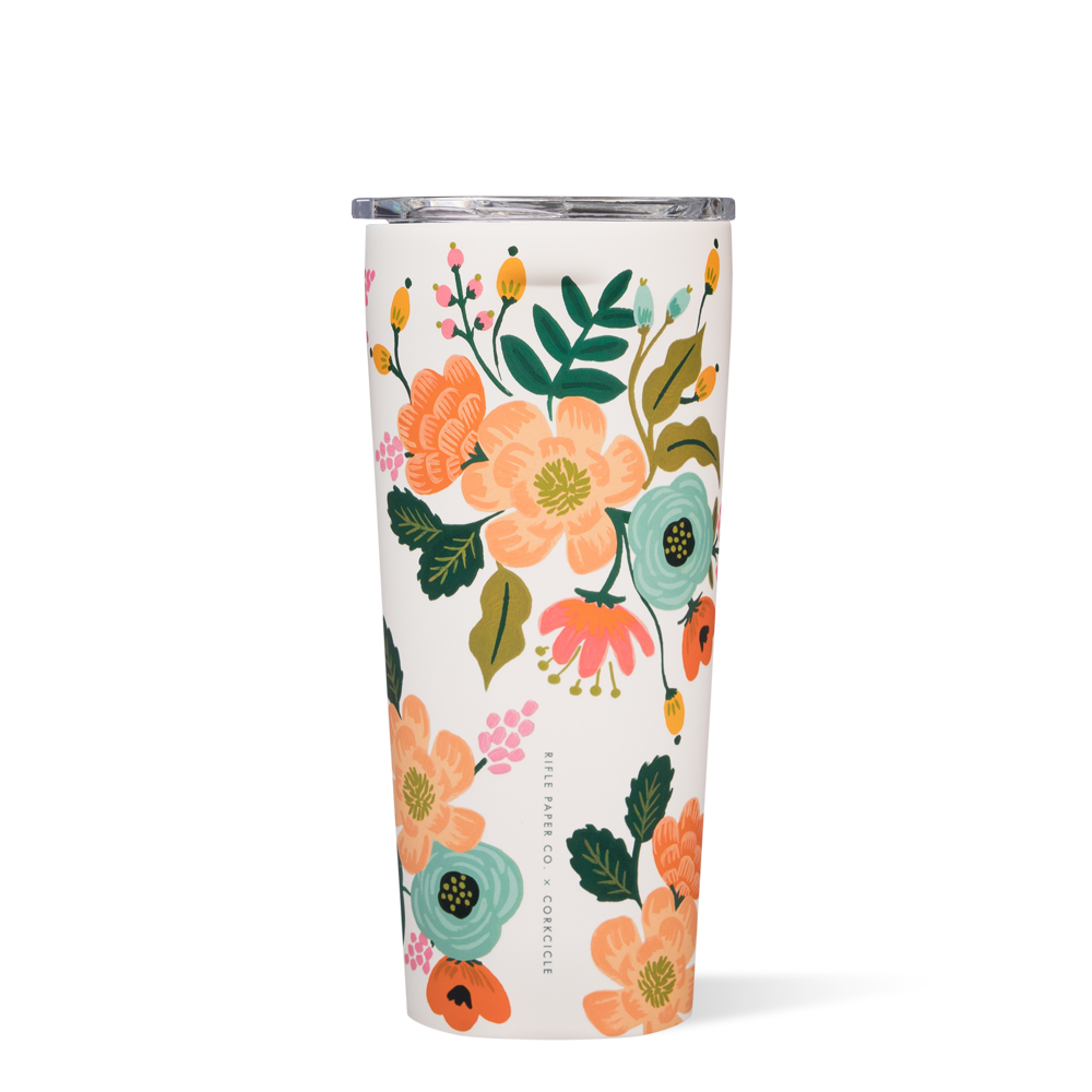 Corkcicle 24 oz Tumbler-Rifle Paper Cream Lively Floral