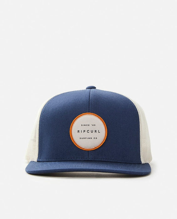 Rip Curl Routine Trucker Hat-White/Navy/Orange