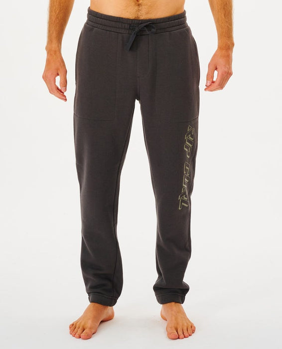 Rip Curl Fade Out Icon Pants-Washed Black/Moss