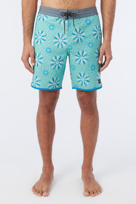 O'Neill Cruzer Scallop 18 Boardshorts-Aqua Wash