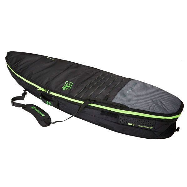Creatures Shortboard Double Bag-Charcoal Lime-6'3"