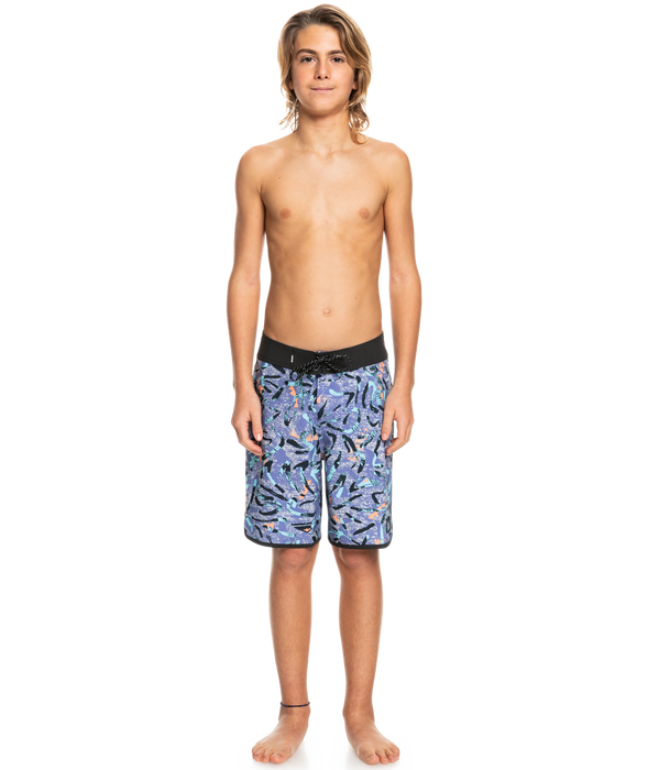 Quiksilver Surfsilk Scallop 17 Youth Boardshorts-Orchid Mist