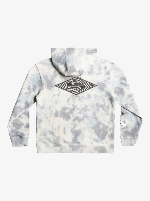 Quiksilver Boys Diamond Heritage Hooded Youth Sweatshirt-Grey Violet Tie Dye