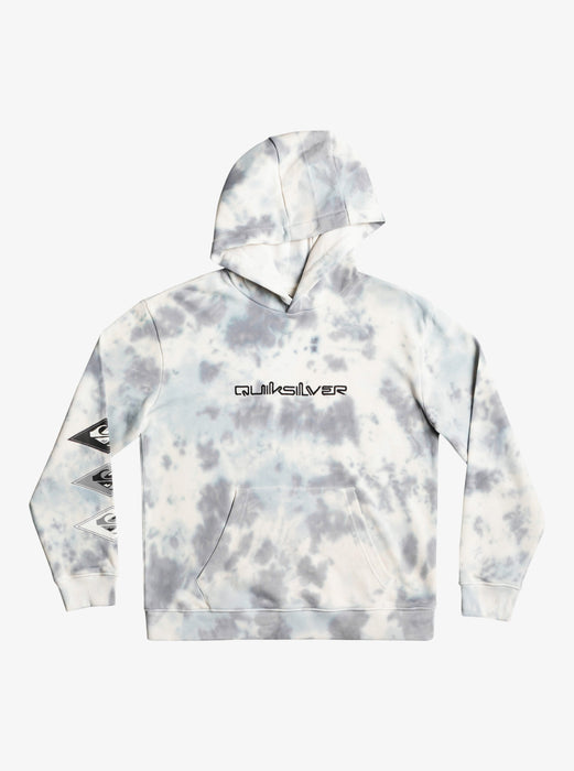 Quiksilver Boys Diamond Heritage Hooded Youth Sweatshirt-Grey Violet Tie Dye