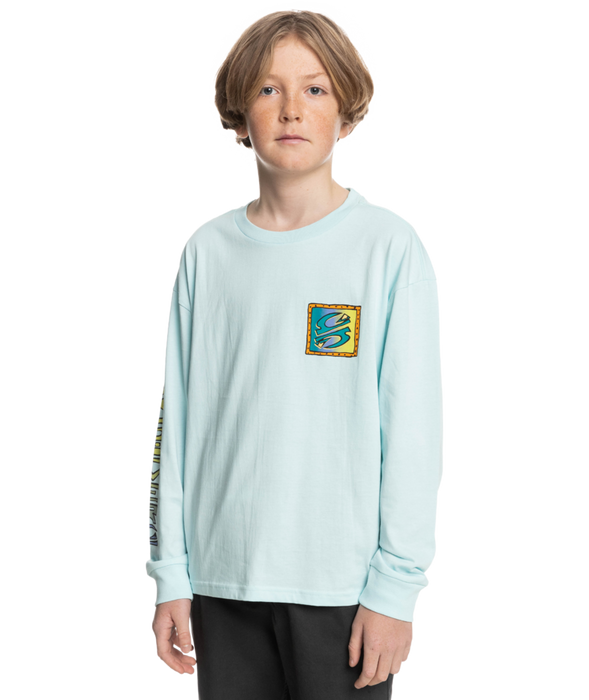 Quiksilver Radical Times Youth L/S Tee-Iced Aqua