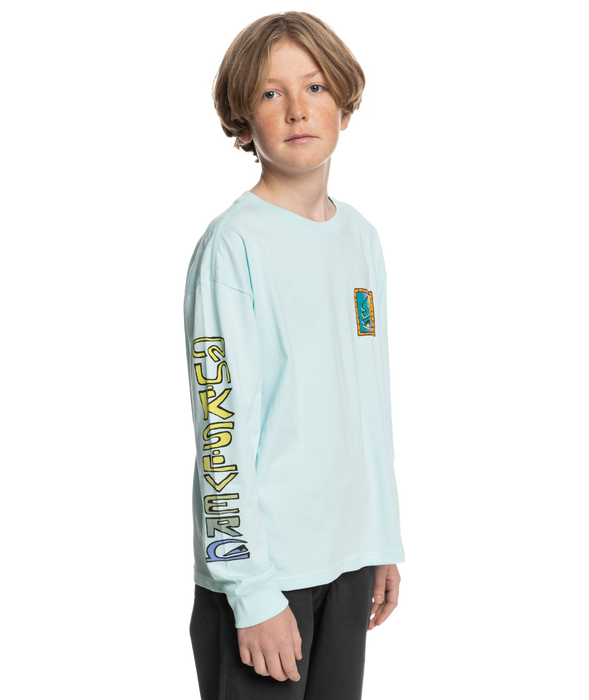 Quiksilver Radical Times Youth L/S Tee-Iced Aqua