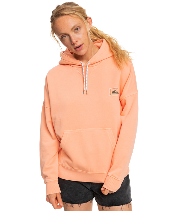 Quiksilver Oversized Hooded Sweatshirt-Peach Pink