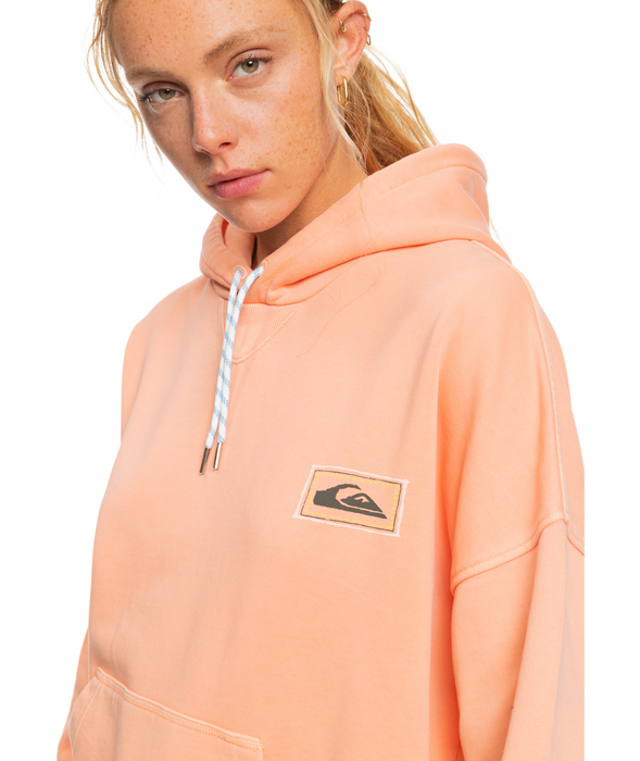 Quiksilver Oversized Hooded Sweatshirt-Peach Pink