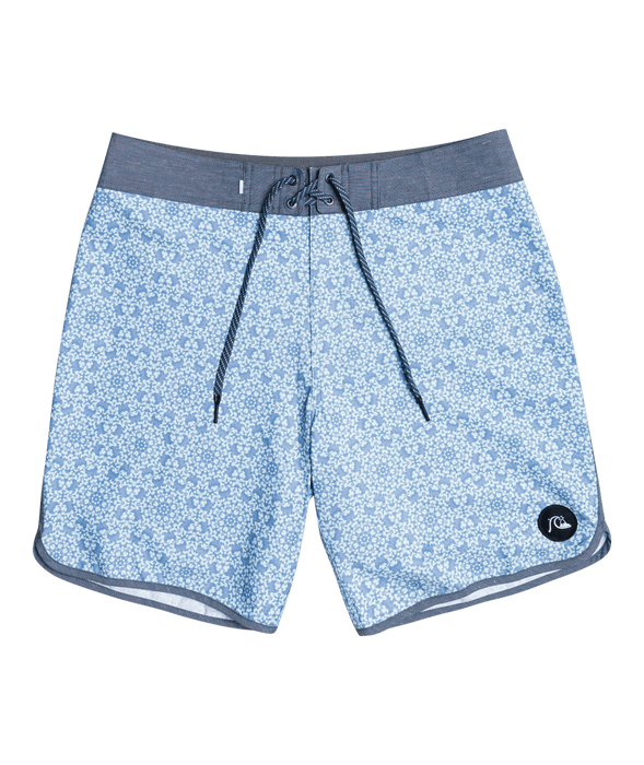 Quiksilver Hempstretch Scallop 19 Boardshorts-Blue Glass