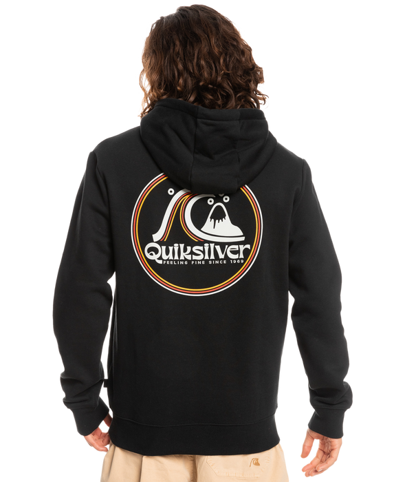 Quiksilver Rolling Circle Hooded Sweatshirt-Black