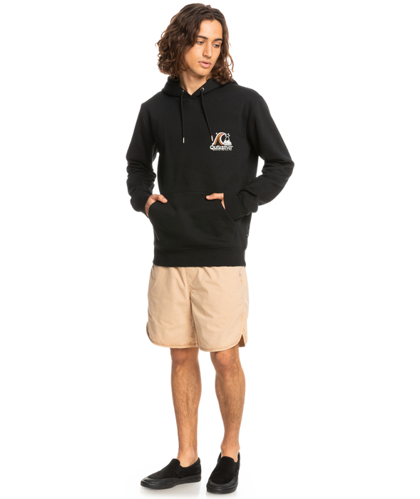 Quiksilver Rolling Circle Hooded Sweatshirt-Black