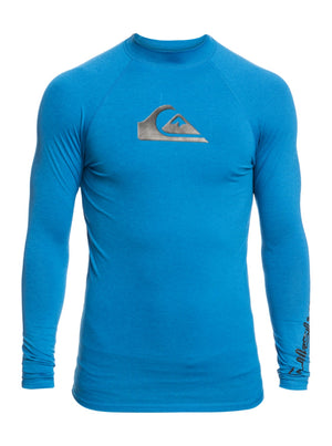 Quiksilver All Time L/S Rashguard-Snorkel Blue Heather