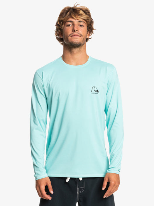 Quiksilver Heritage Heather L/S Rashguard-Angel Blue Heather