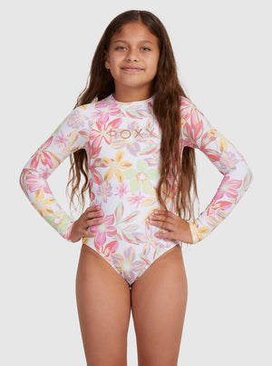 Roxy Tropical Time L/S One Piece-Bright White
