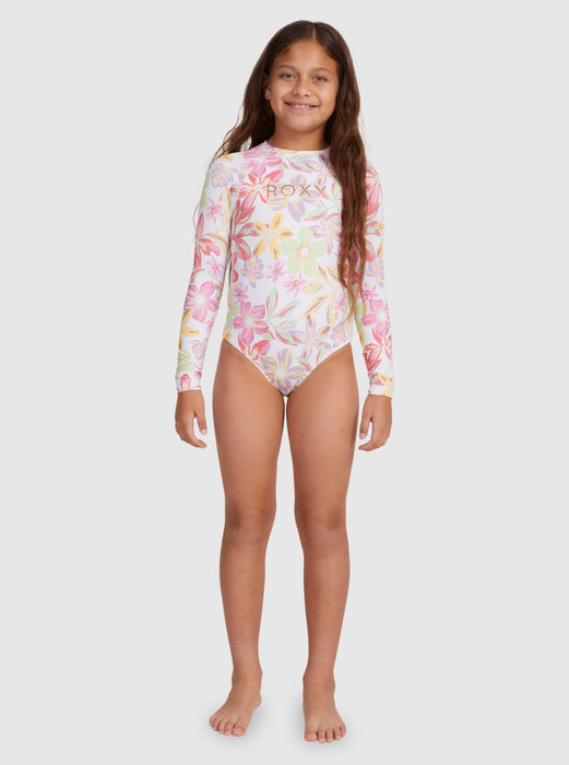 Roxy Tropical Time L/S One Piece-Bright White