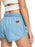 Roxy New Impossible Denim Mid Shorts-Light Blue