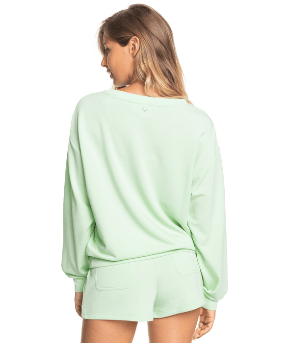 Roxy Surfing By Moonlight A Sweatshirt-Pastel Green