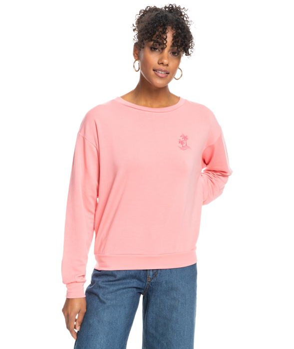 Roxy Surfing By Moonlight C Sweatshirt-Strawberry Pink