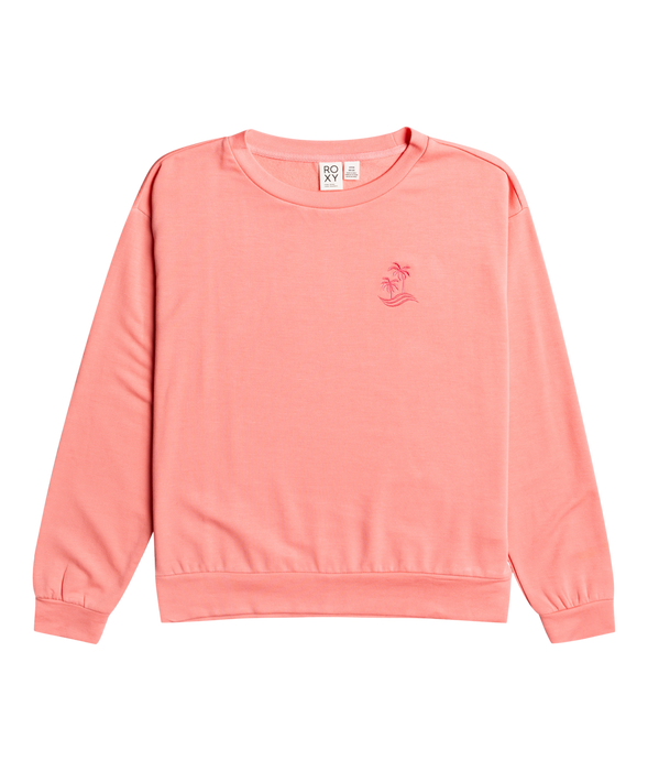 Roxy Surfing By Moonlight C Sweatshirt-Strawberry Pink