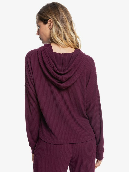 Roxy Comfy Place Hooded L/S Tee-Fig