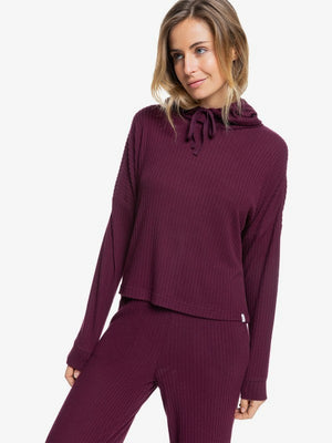 Roxy Comfy Place Hooded L/S Tee-Fig