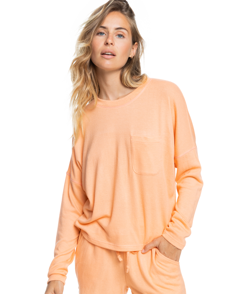 Roxy Just Perfection Crew L/S Shirt-Cantaloupe