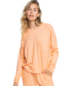 Roxy Just Perfection Crew L/S Shirt-Cantaloupe