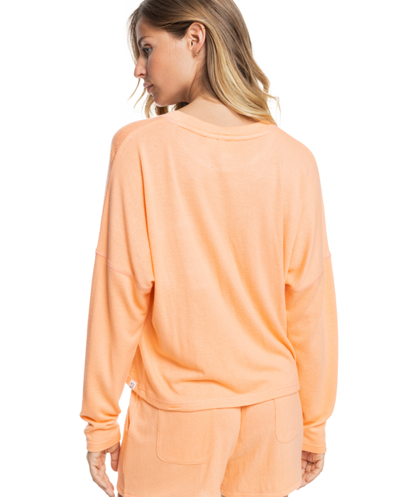 Roxy Just Perfection Crew L/S Shirt-Cantaloupe