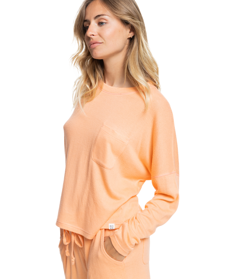 Roxy Just Perfection Crew L/S Shirt-Cantaloupe