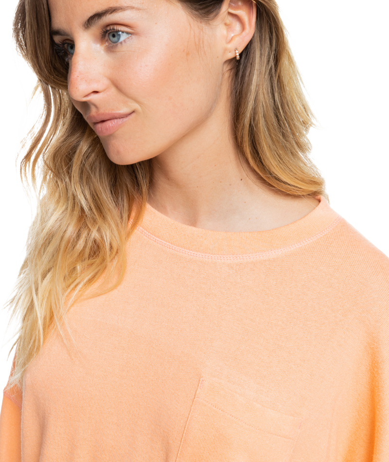 Roxy Just Perfection Crew L/S Shirt-Cantaloupe