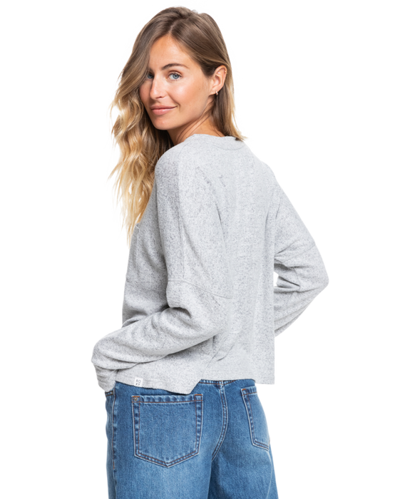 Roxy Just Perfection Crew L/S Shirt-Heritage Heather