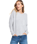 Roxy Just Perfection Crew L/S Shirt-Heritage Heather
