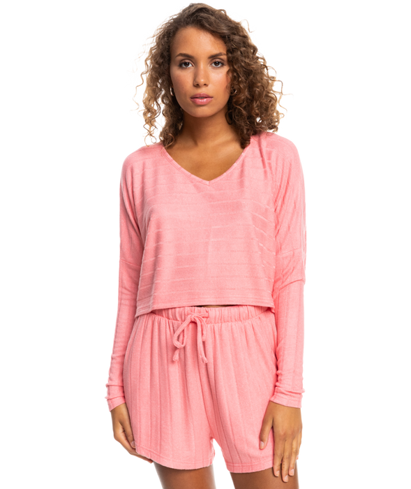 Roxy Catch Me If You Can L/S Shirt-Tea Rose