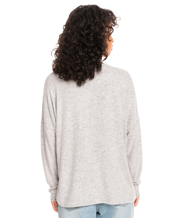 Roxy Casual Vibe Crew L/S Shirt-Heritage Heather